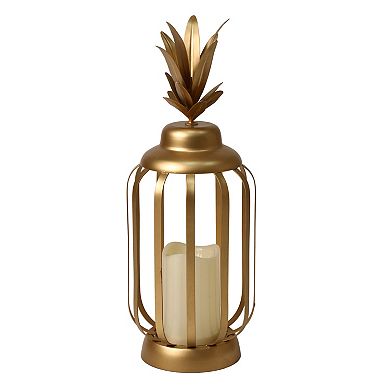 Celebrate Together™ Summer Gold Pineapple Metal Outdoor Lantern