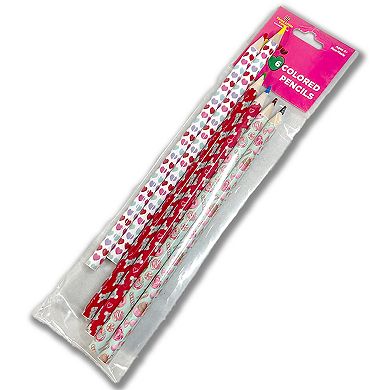 Montrose Colors Three Little Twigs: 4 Valentine's Coloring Books & 4 Colored Pencil Packs Bundle