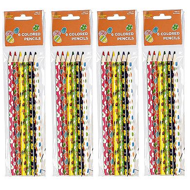 Montrose Colors Three Little Twigs: Easter/Spring 4 Coloring Books 4 Colored Pencils Packs Bundle