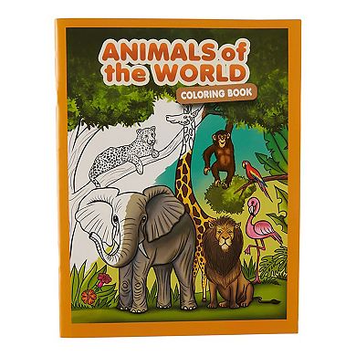Montrose Colors Three Little Twigs: Animals of the World 8 Coloring Books & 8 Crayon Packs Bundle