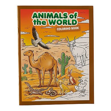 Montrose Colors Three Little Twigs: Animals of the World 8 Coloring Books & 8 Crayon Packs Bundle