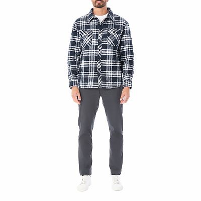 【値下げ！】Bott / Quilted Flannel Shirt / XL Amazon.com: Black Watch Plaid Quilted Flannel Shirt Jacket