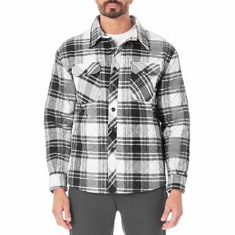 Men's Smith's Workwear Quilted Flannel Shirt Jacket