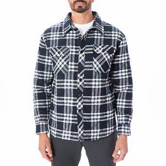 Men's Smith's Workwear Quilted Flannel Shirt Jacket