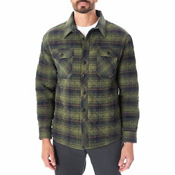 Men's Smith's Workwear Quilted Flannel Shirt Jacket