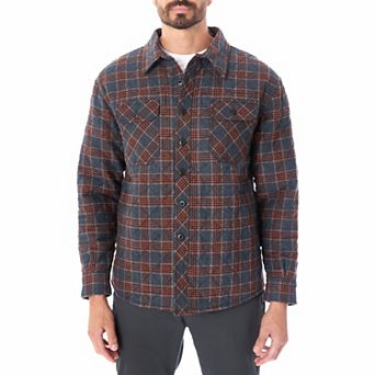 Men's Smith's Workwear Quilted Flannel Shirt Jacket