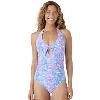Women's Stella Parker She Sells Seashells One-Piece Swimsuit with Tummy Panel