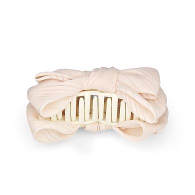 Emberly Large Fabric Hair Bow Clip