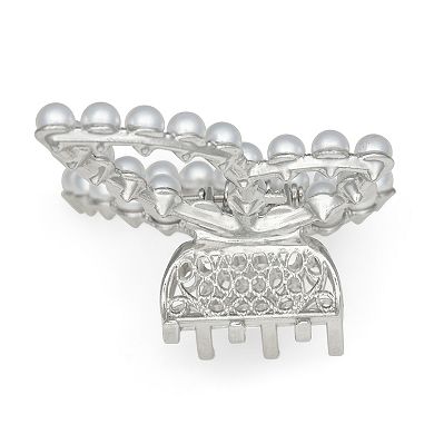 Emberly Simulated Pearl Butterfly Claw Clip