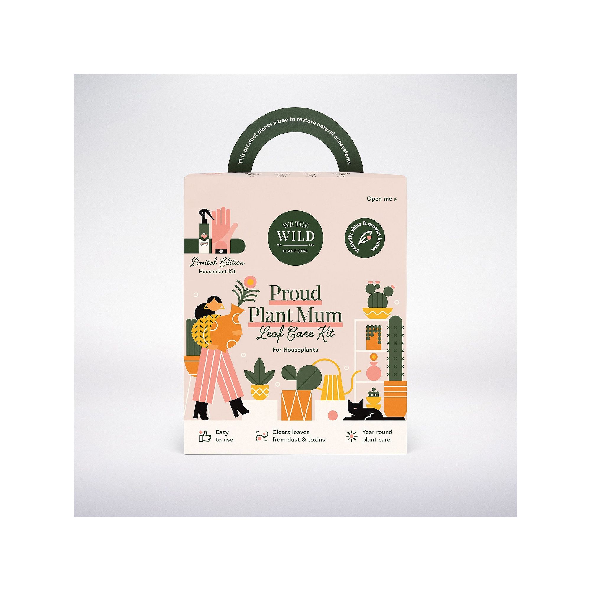 We The Wild Proud Plant Mum Leaf Care Kit, Pink