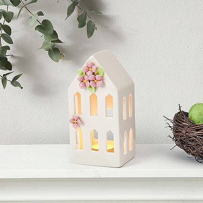 Mikasa Porcelain House with Flower Tea Light Candle Holder