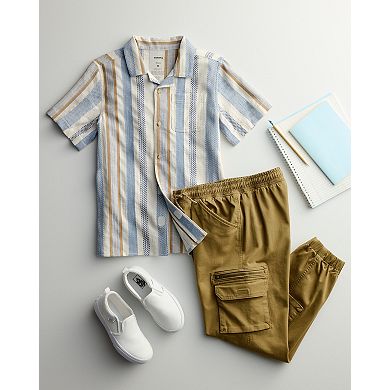 Boys 8-20 Sonoma Goods For Life® Adaptive Easy Dressing Short Sleeve Camp Shirt