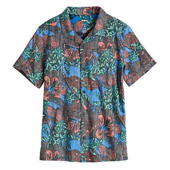 Boys 8-20 Sonoma Goods For Life® Adaptive Easy Dressing Short Sleeve Camp Shirt