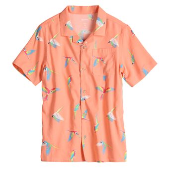 Boys 8-20 Sonoma Goods For Life® Adaptive Easy Dressing Short Sleeve Camp Shirt