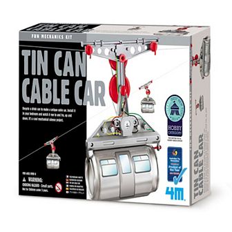 Toysmith 4M STEM Tin Can Cable Car Science Kit