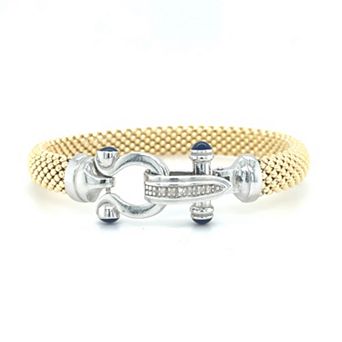 Meshmerise 18k Gold Vermeil Diamond Accent Bracelet