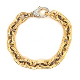 Meshmerise Sterling Silver 1/5 Carat T.W. Diamond Clasp Chain Bracelet