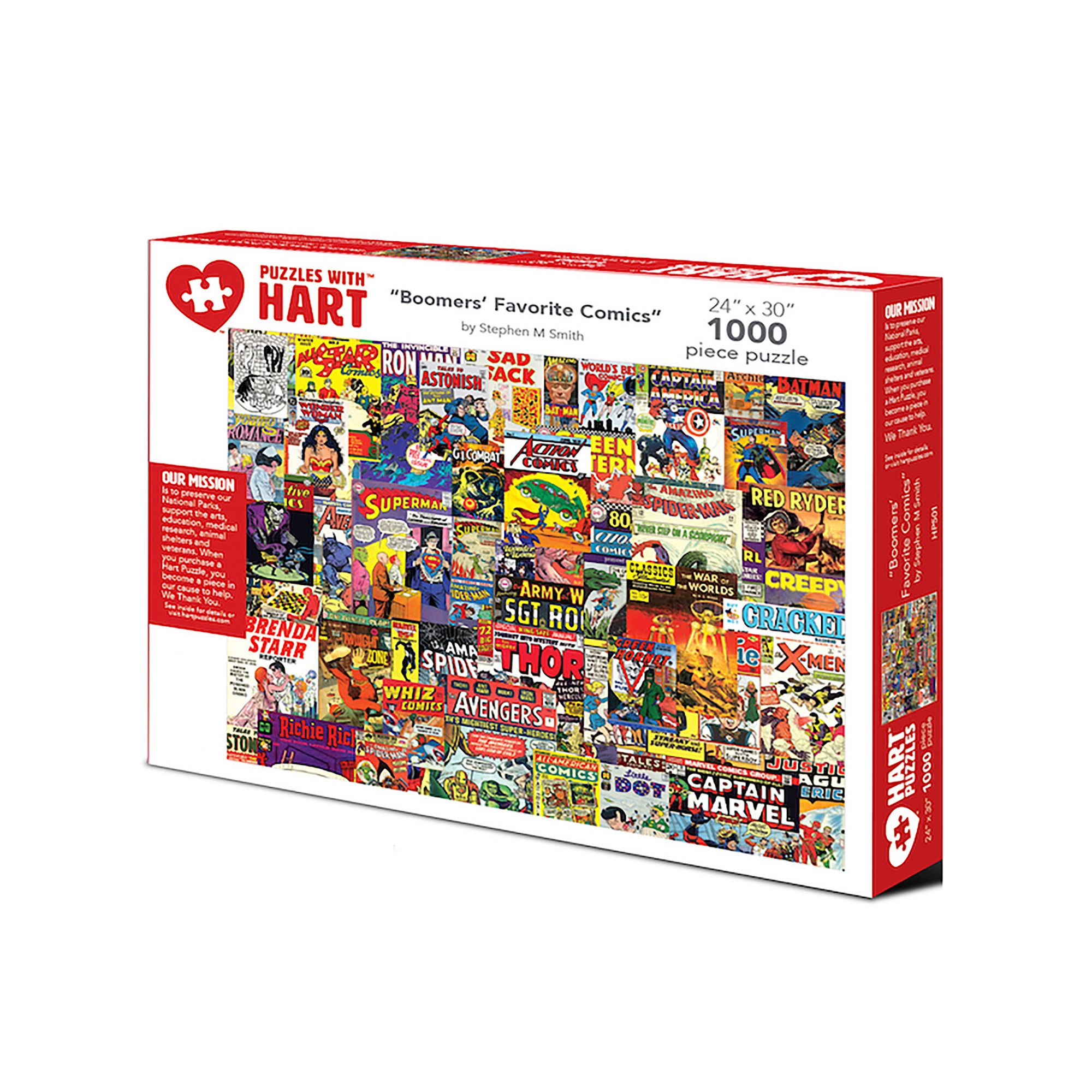 Hart Puzzles Boomers Favorite Comics 1000 Piece Puzzle, Multi