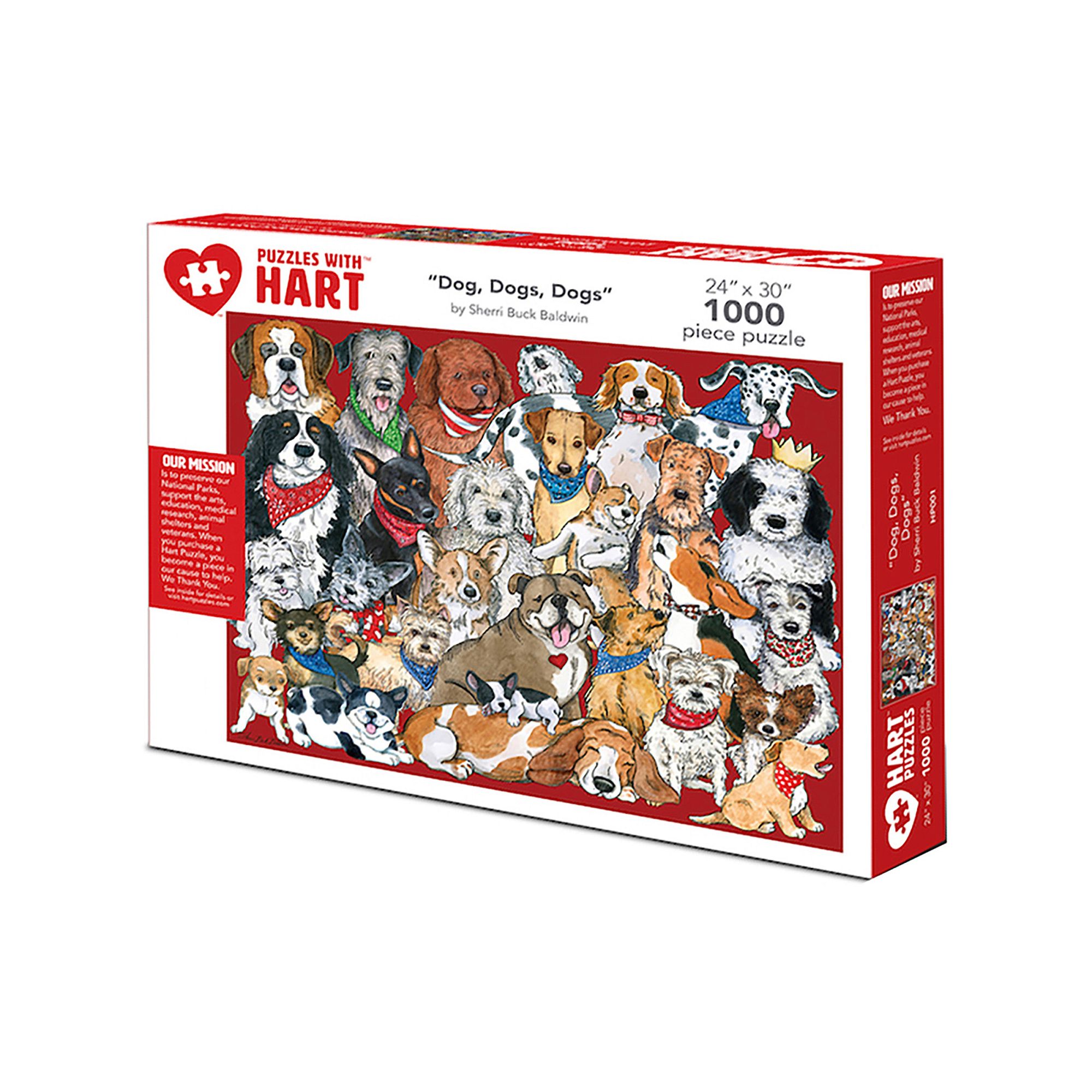 Hart Puzzles Dogs, Dogs, Dogs 1000 Piece Puzzle, Multi