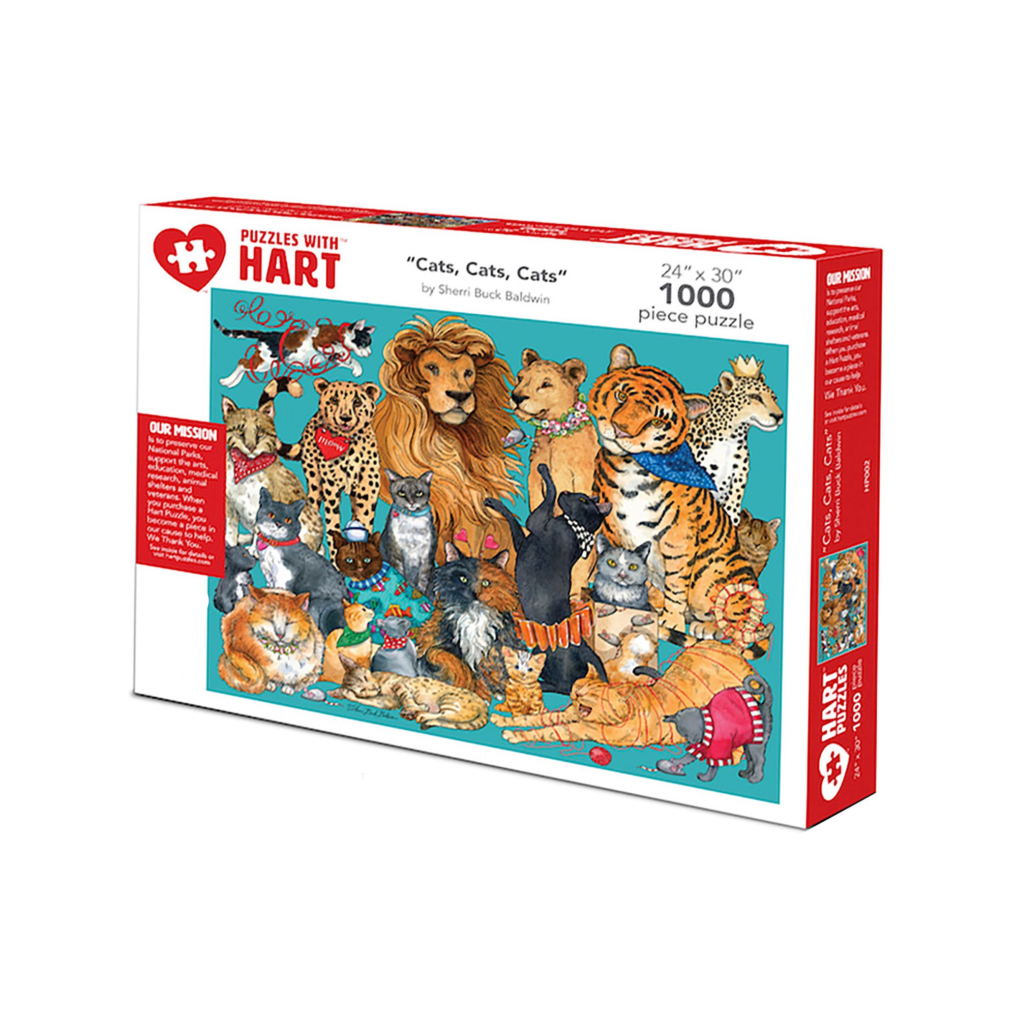 Hart Puzzles Cats, Cats, Cats 1000 Piece Puzzle, Multi