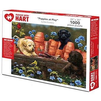 Hart Puzzles Puppies At Play 1000 pc Puzzle