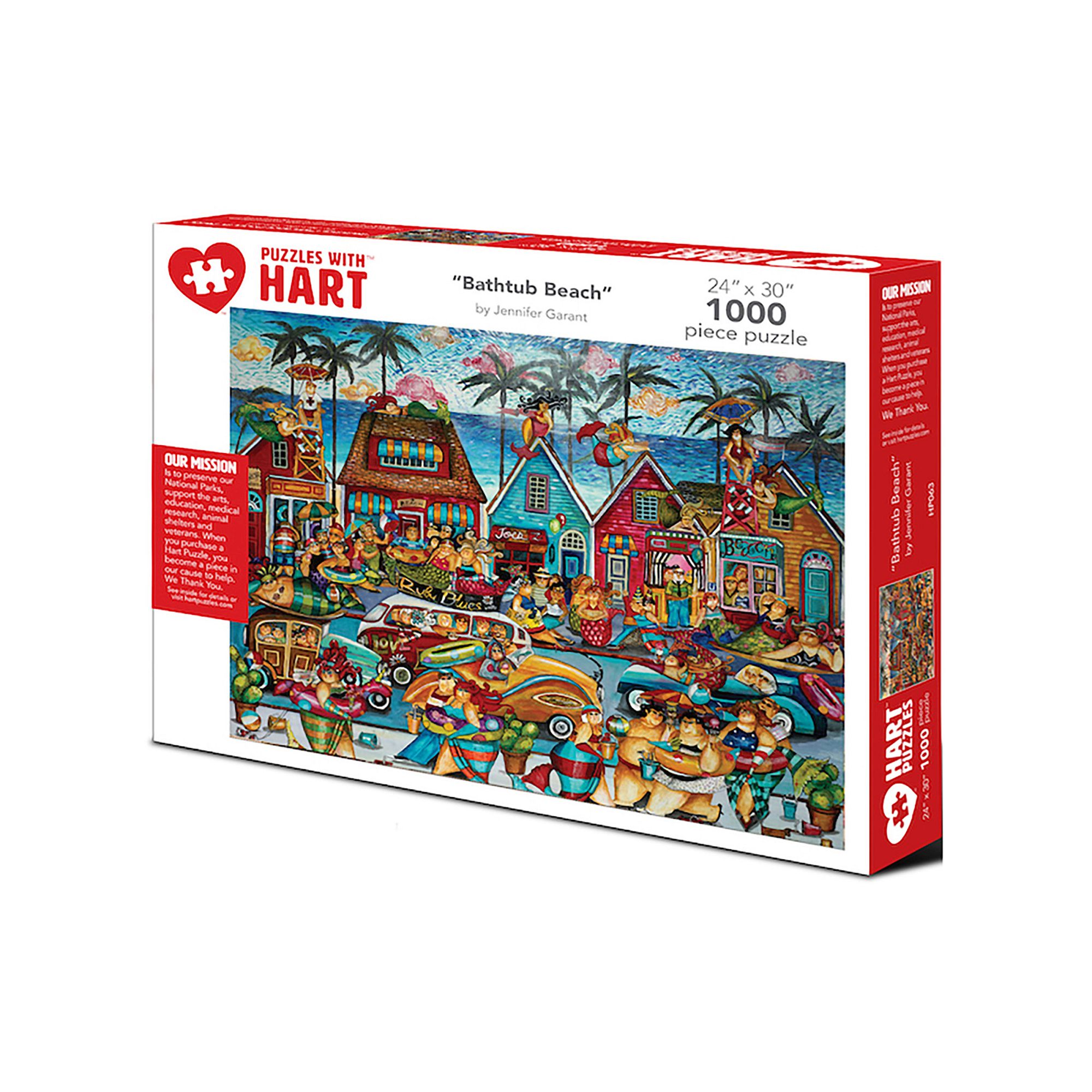 Hart Puzzles Bathtub Beach 1000 Piece Puzzle, Multi