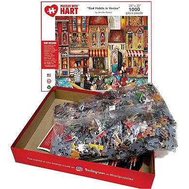 Hart Puzzles Bad Habits in Venice 1000 Piece Puzzle