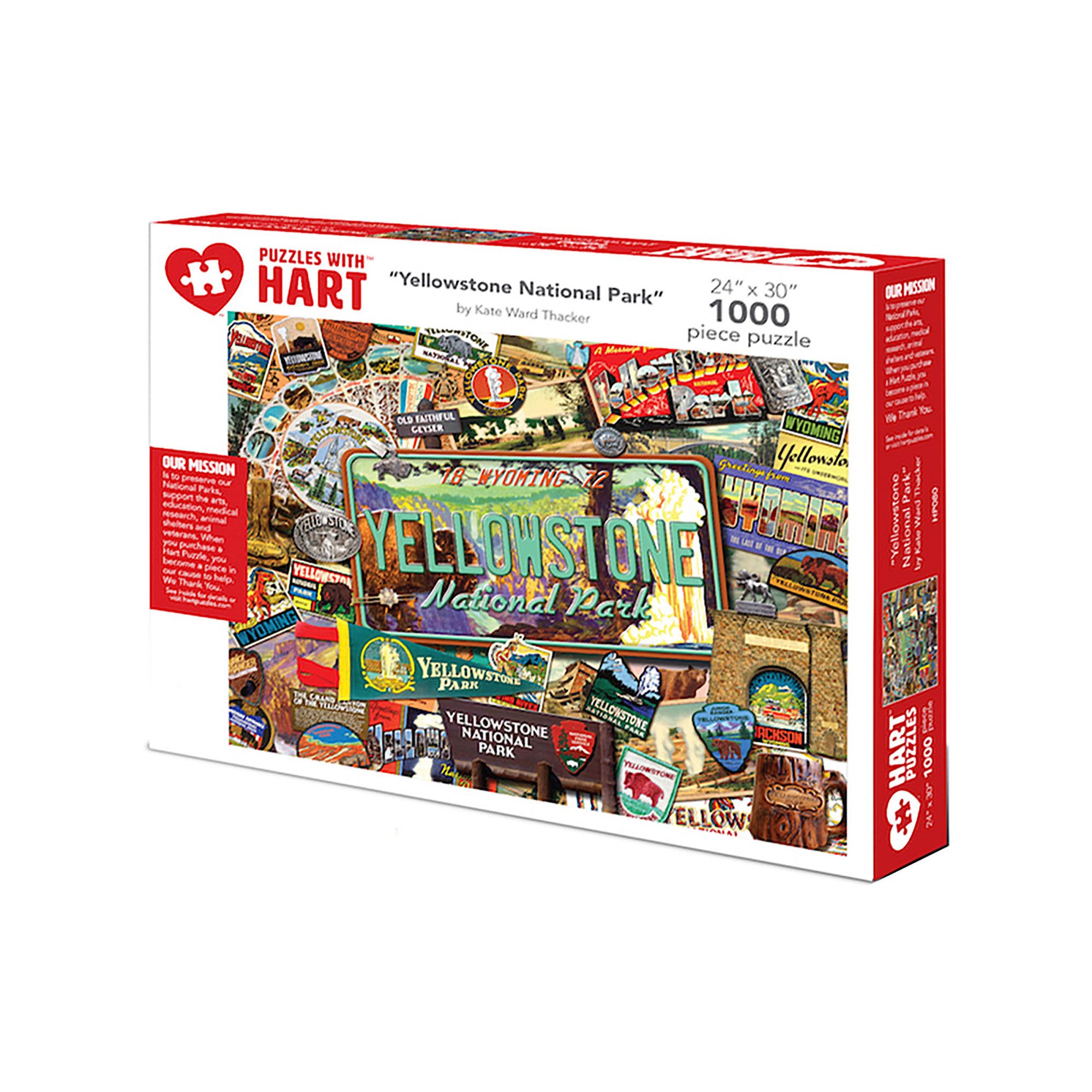 Hart Puzzles Yellowstone National Park 1000 Piece Puzzle, Multi
