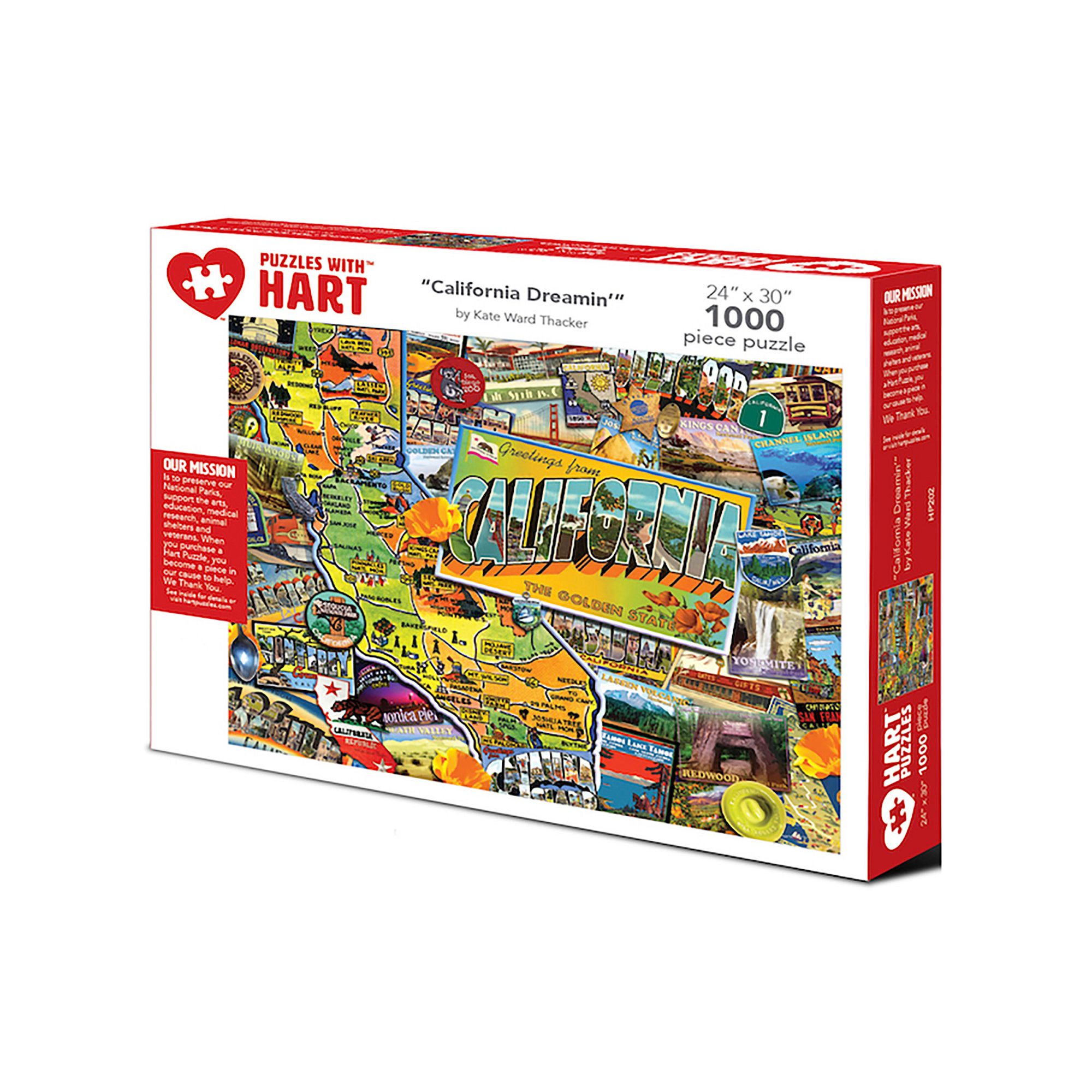 Hart Puzzles California Dreamin 1000 Piece Puzzle, Multi