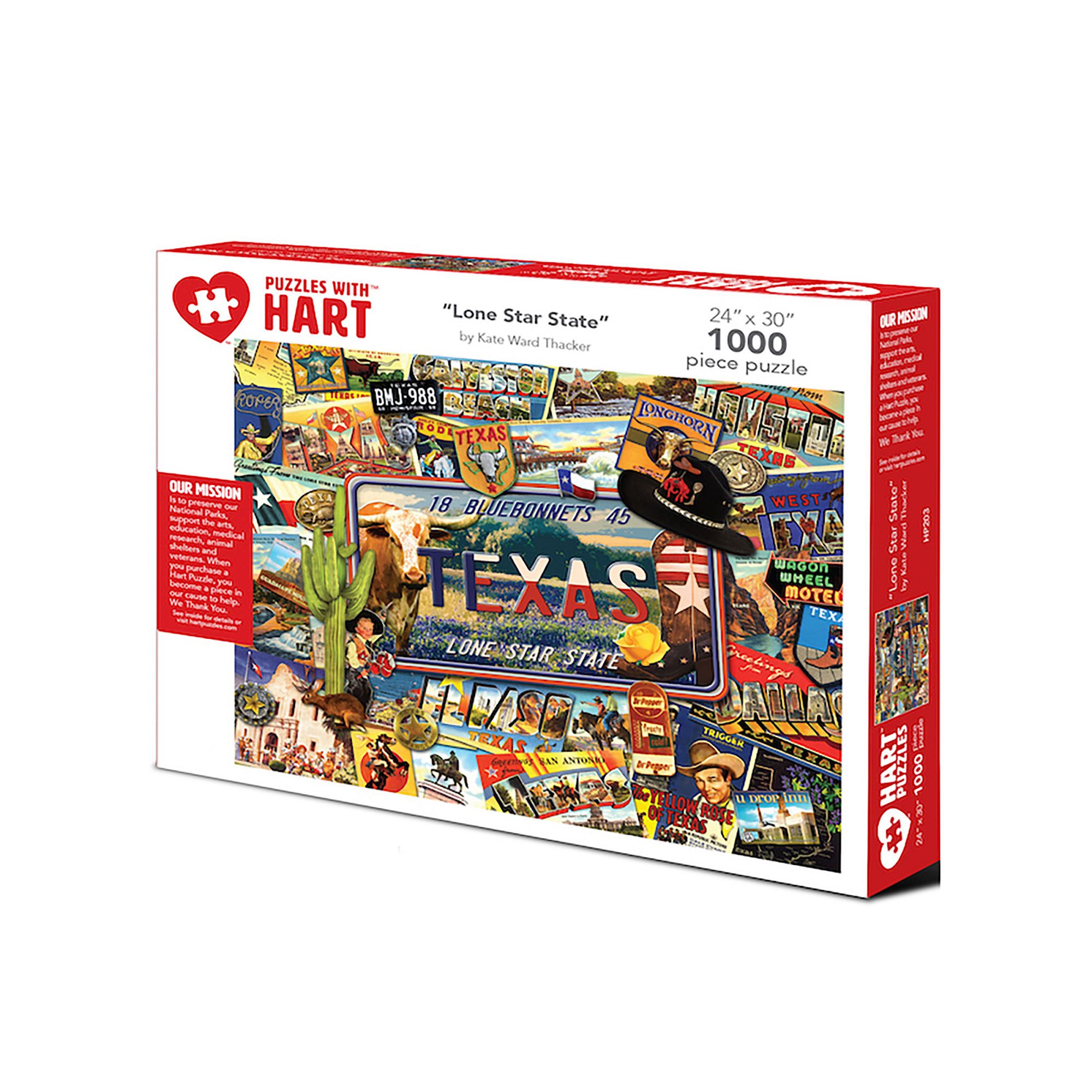 Hart Puzzles Lone Star State 1000 Piece Puzzle, Multi
