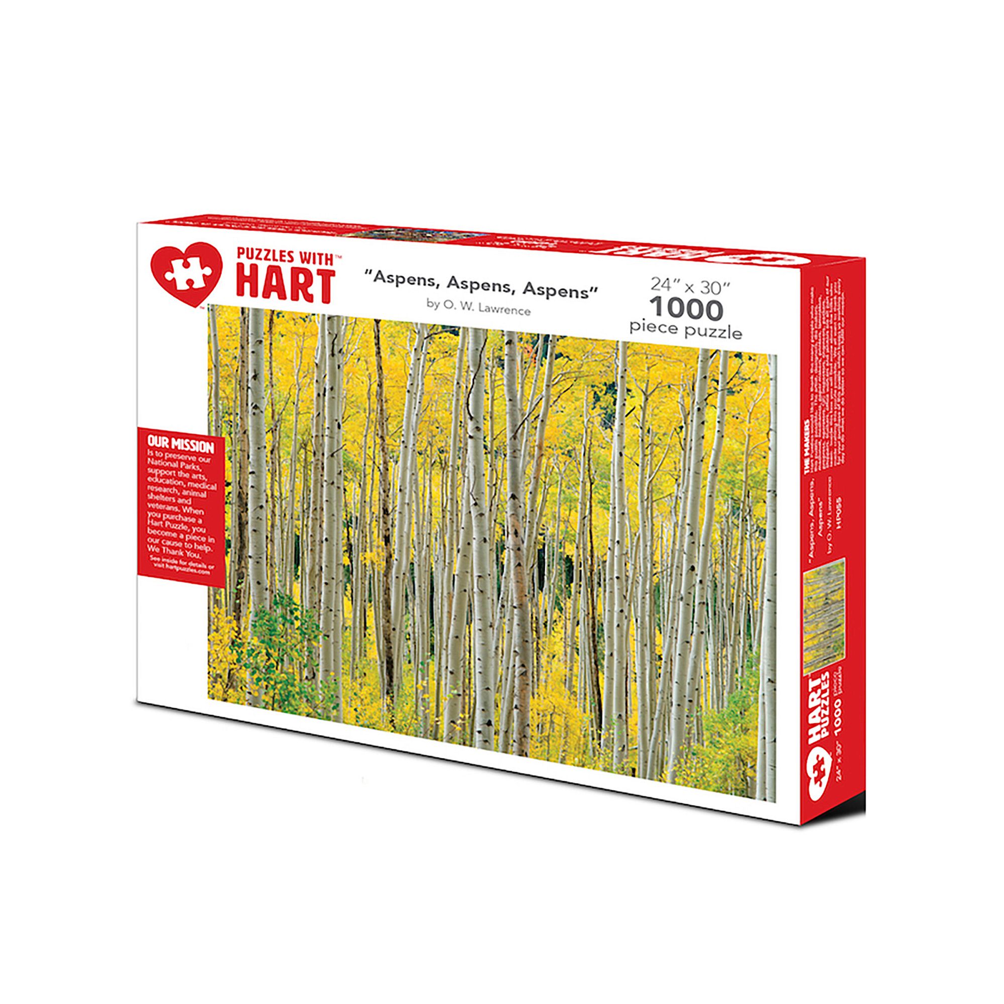 Hart Puzzles Aspens, Aspens, Aspens 1000 Piece Puzzle, Multi