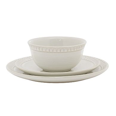 Mingle & Co. Sawyer Carved Rim 12-pc. Dinnerware Set
