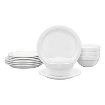 Mingle & Co. Cafe Rim 12 pc Dinnerware Set
