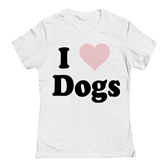 Junior's Grayson Threads by Tai Apparel I Love Dogs Graphic Tee