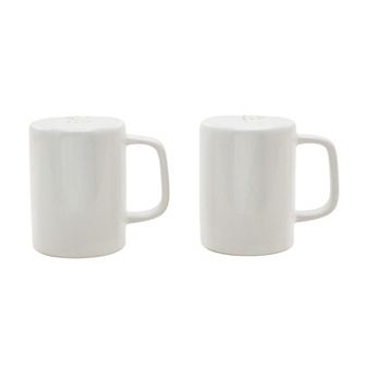 Mingle & Co. 2 pc Whiteware Salt & Pepper Shaker Set