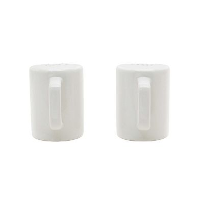 Mingle & Co. 2-Piece Whiteware Salt & Pepper Set