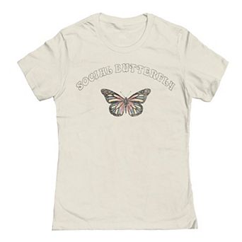 Junior's Grayson Threads by Tai Apparel Social Butterfly Graphic Tee