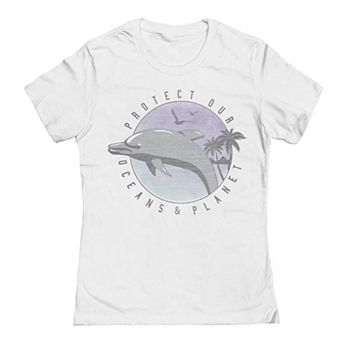 Junior's Grayson Threads by Tai Apparel Protect Our Oceans Graphic Tee