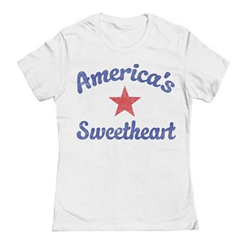 Junior's Grayson Threads by Tai Apparel America's Sweetheart Star Graphic Tee