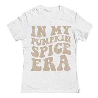 Junior's Grayson Threads by Tai Apparel Pumpkin Spice Era Tan Graphic Tee