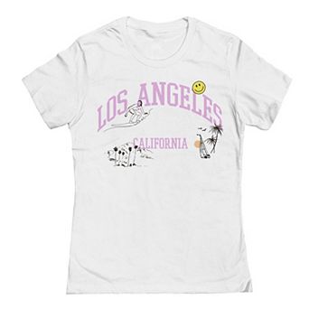 Junior's Grayson Threads by Tai Apparel LA Smiley Graphic Tee