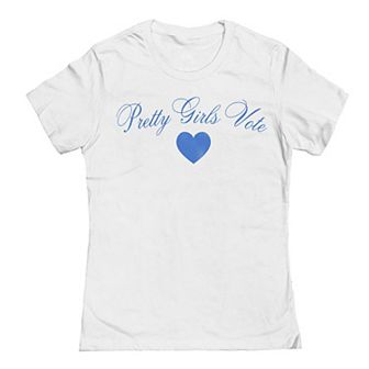 Junior's Grayson Threads by Tai Apparel Pretty Girls Vote Graphic Tee