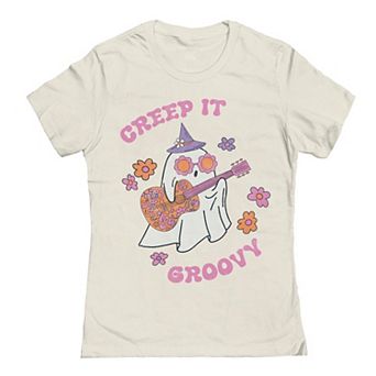 Junior's Grayson Threads by Tai Apparel Creep Ghost Groovy Graphic Tee