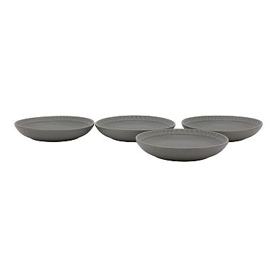 Mingle & Co. Sawyer Carve Deep Plate Set of 4