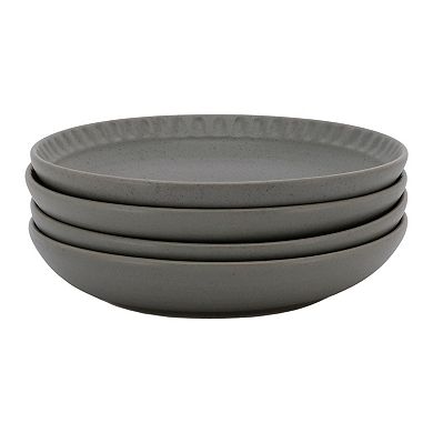 Mingle & Co. Sawyer Carve Deep Plate Set of 4