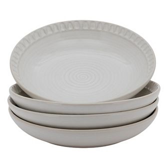 Mingle & Co. Sawyer Carve Deep Plate Set of 4