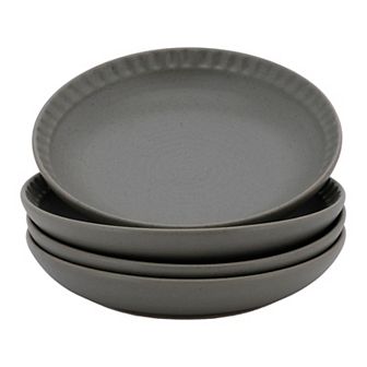 Mingle & Co. Sawyer Carve Deep Plate Set of 4