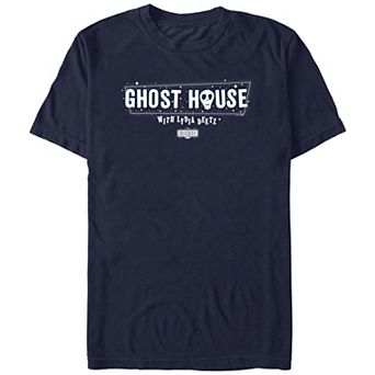 Men's Beetlejuice 2 Ghost House With Lydia Deetz Marquee Sign Graphic Tee