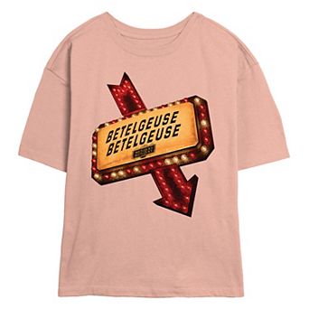 Juniors' Beetlejuice 2 Betelgeuse Marquee Sign Skimmer Graphic Tee