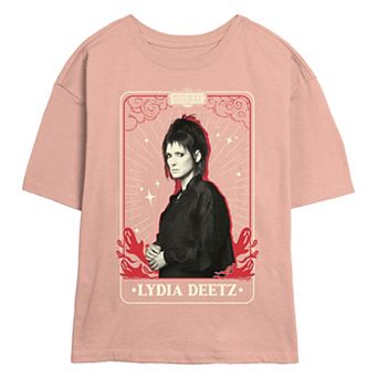Juniors' Beetlejuice 2 Lydia Deetz Card Skimmer Graphic Tee